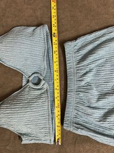 Light Blue Party Coord Top And Skirt