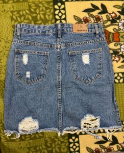 Denim Skirt &amp; Floral Top Set