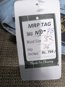 N@78 Size-32 Light Wash Denim Jeans