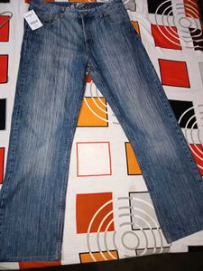 Striped Denim Jeans