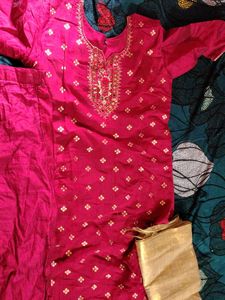 Mirror Work Pure Silk Kurta Set