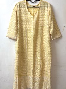 Yellow Cotton Kurta