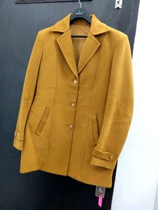 Vintage Mustard Wool Blend Coat