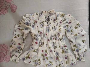 Floral Smocked Top, Coquette Aesthetic ✨