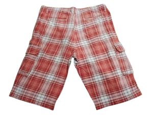 Red Plaid Cargo Shorts