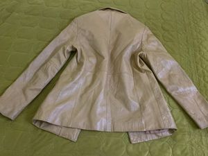 Vintage light Nude Leather Blazer Bust 34-36