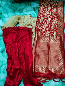 Kurta Set With Patiyala Pants And Dupatta
