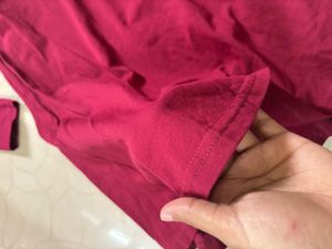 Burgundy Mid Thigh Sleeve Dress