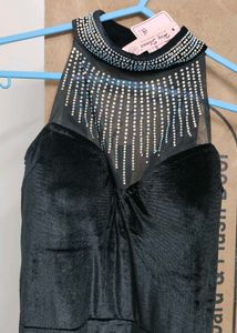 Black Embellished Party Dress