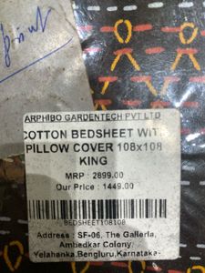 Hand Printed King Size Bedsheet