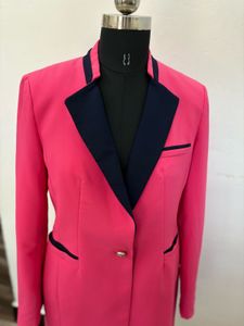 Pink Blazer with Black Trim