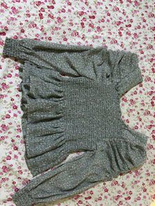 Green Floral Top With New Condition