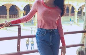 Pink Cropped Sweater