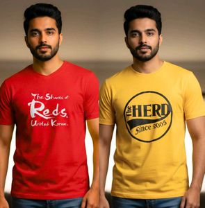 🛍️ Used Red & Yellow T-Shirts ⭐⭐⭐⭐⭐