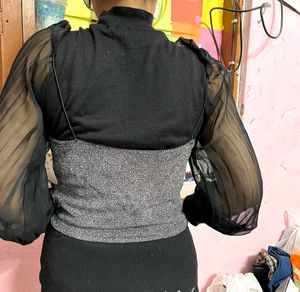 Sparkling Glittery Crop Top For Women