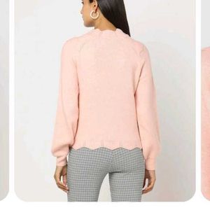 Chic Pink Ruffle Sweater