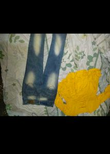 Girls Top And Jeans Set