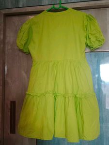 Green Tiered Mini Dress