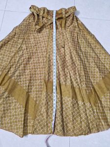 Yellow &amp; Gold Embroidered Kurti Set