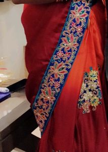 Beautiful Saree With Embroidery Design