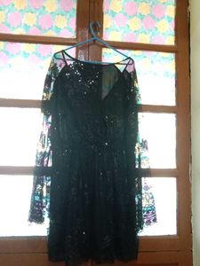 Boohoo Black Sequin Embellished Dress