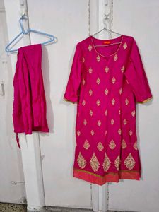 Pink Embroidered Kurta Set