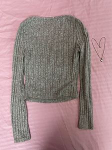 Gray Long Sleeve Savanna  Top