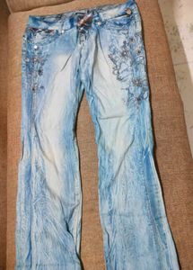 Embellished Denim Jeans