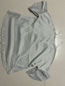 silver party wear top