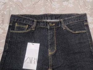 Zara Black Straight Leg Jeans