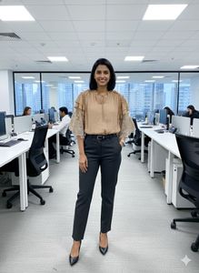 ✨ Luxe Caramel Lace Statement Blouse 🤎