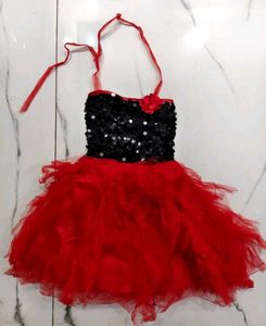 Sparkly Red &amp; Black Party Dress