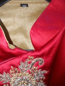 Red Embroidered Sherwani