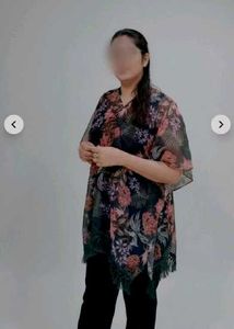 Floral Print Kimono