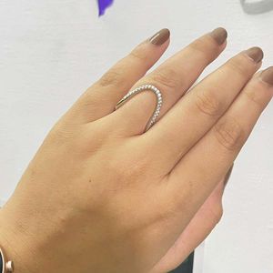 U Shape Silver Reversible Ring