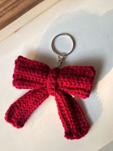 Crochet Bow Keychain