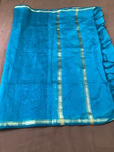 Chanderi Silk  Dupatta(Green Colour)