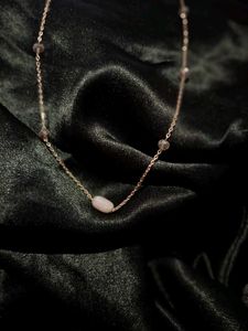 Rose Quartz Delicate Chain Necklace