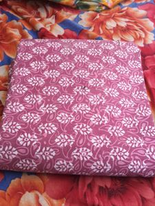 Pink And White Colour Cotton Without DUBATTA