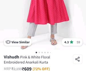 Vishuddh Brand Threadwork Kurta XXL