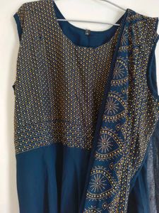 Elegant Blue Ethnic Gown