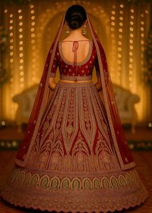 Luxury Maroon Bridal Lehenga with Heavy Embroidery