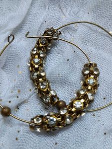 Sparkling Gold Hoop Earrings