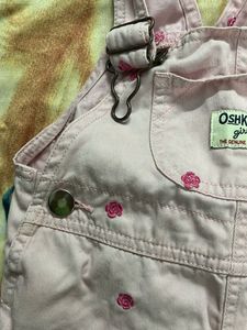 OshKosh Girl Pink Floral Overalls