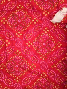 Red Colour Chunari Kurta Set With Dupatta