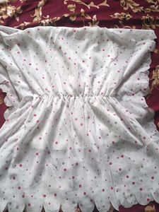 Polka Dot Scallop Top
