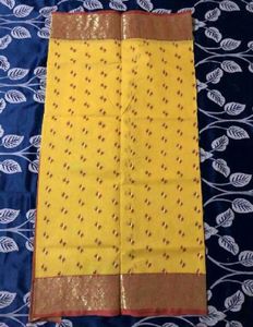 Yellow Floral Tant Saree