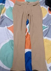 GO COLOURS !Cotton Blend Khaki Colour Pant (Soft)