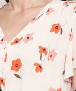 HONEY BY PANTALOON WHITE PRINTED SHIRT STYLE TOP