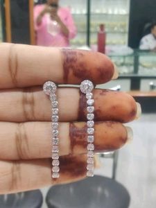 925 Sterling Silver Elegant Drop Earrings With Hal